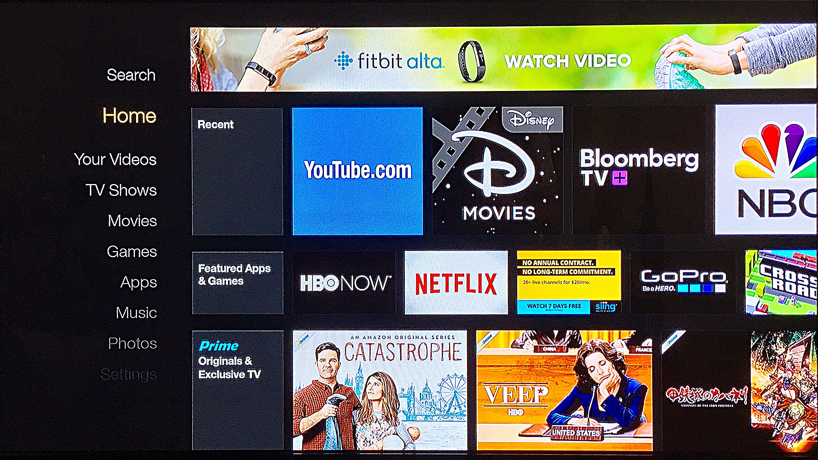 Fire TV Home Screen
