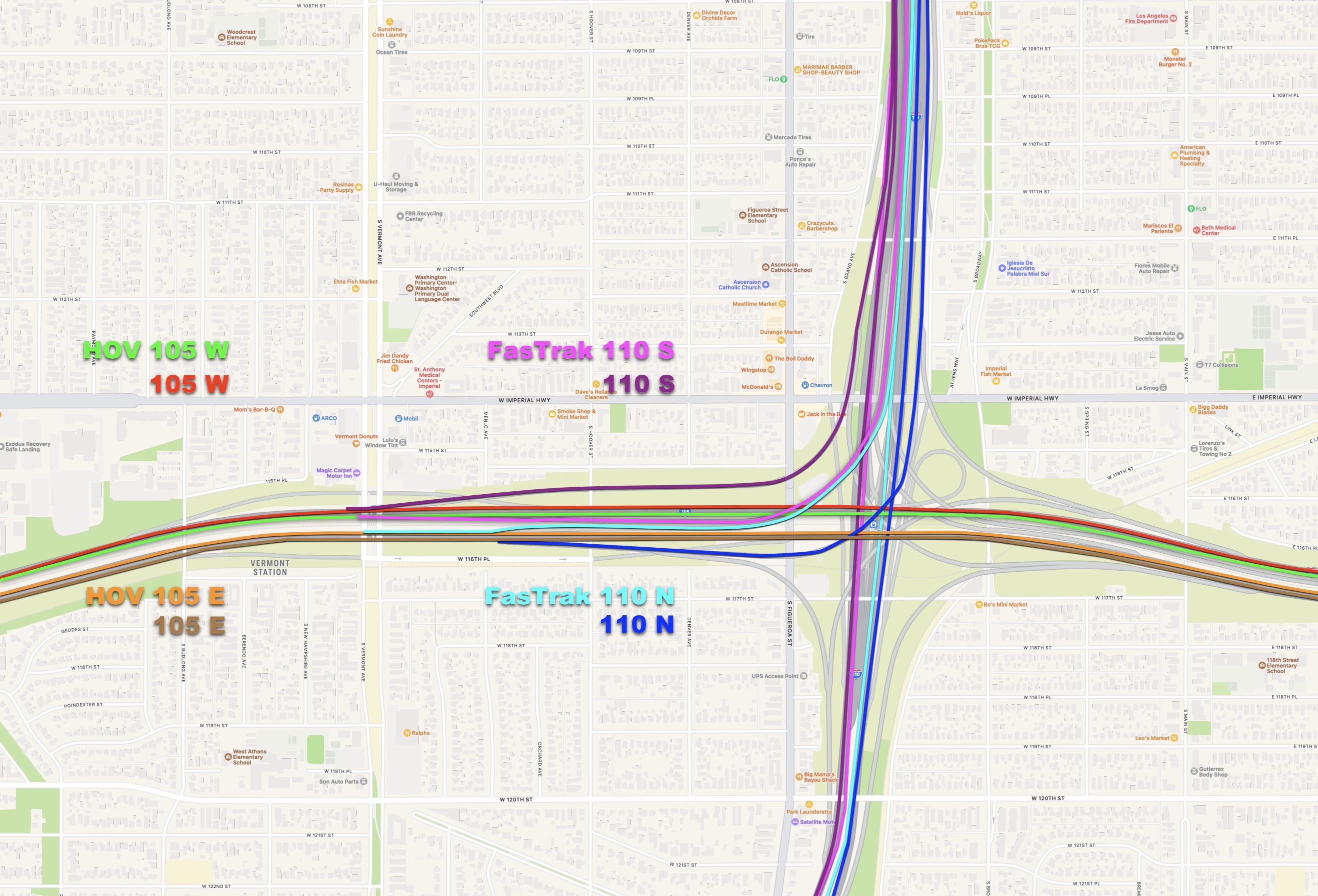 Hideous markup on top of a map with truly vomit inducing ASCII colors.