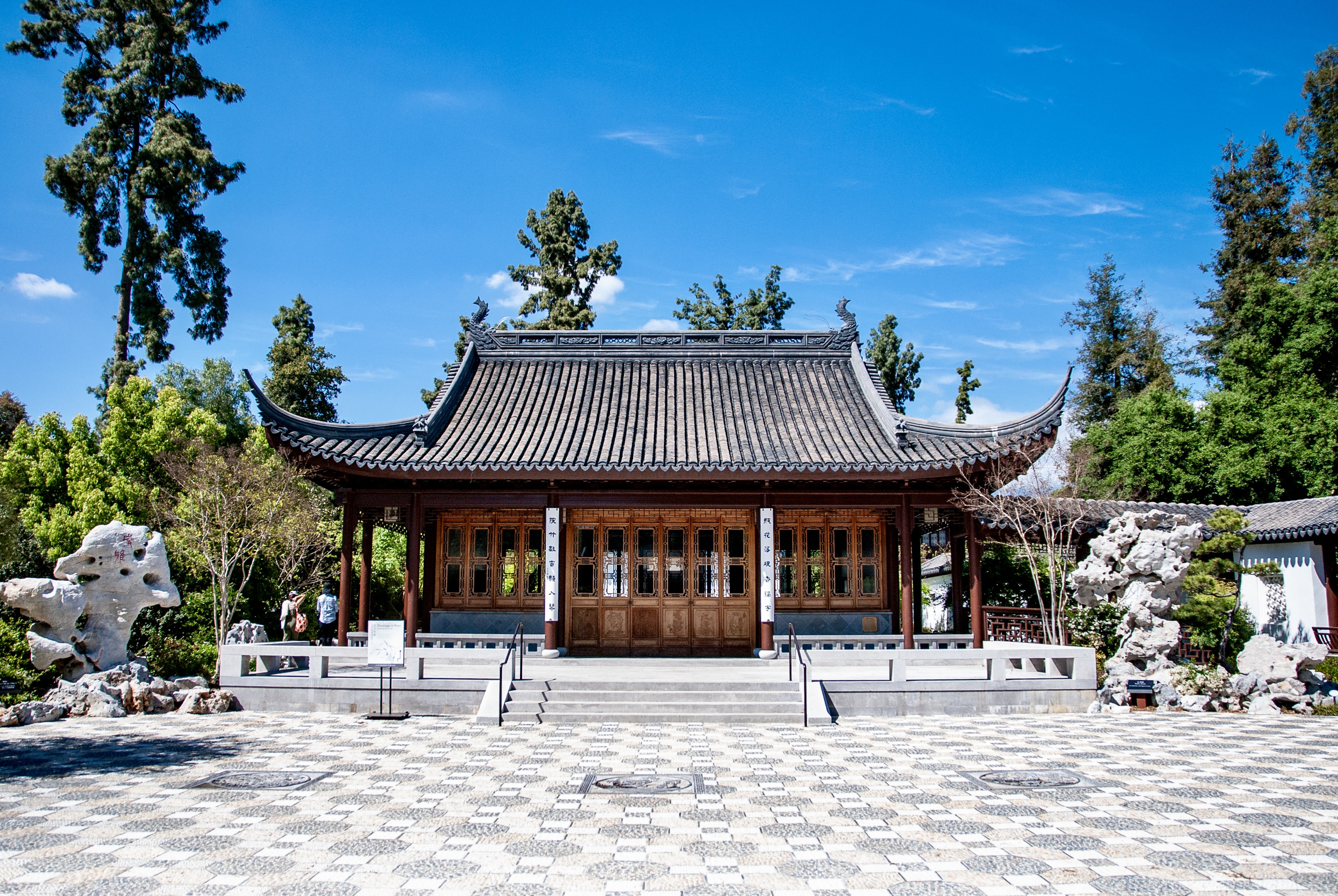 The Chinese Garden at the Huntington on a sunny day.