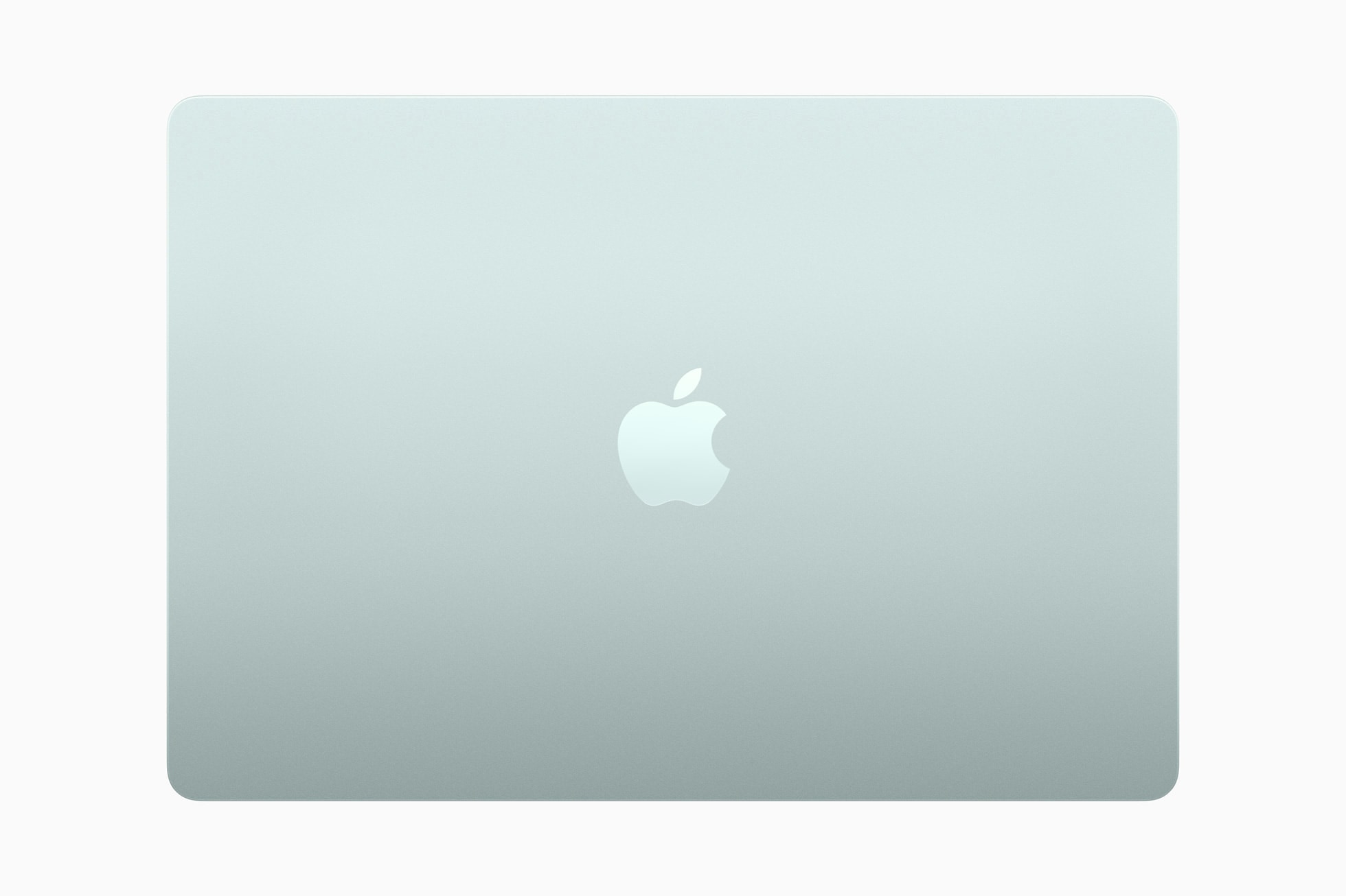 The lid of the M4 MacBook Air that is very slightly green